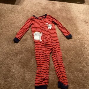 Carter's Red and Navy Striped Kids Footie